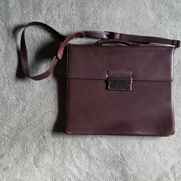 Calvin Klein Handbags - Gently used Calvin Klein brown leather briefcase